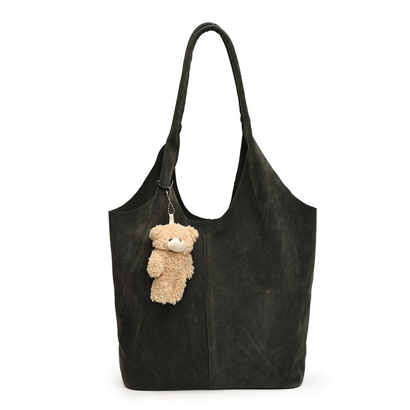 Autumn and Winter New Tote Mother and Child Bag Women's Large-capacity Deerskin Velvet Shoulder Bag Women's Autumn and Winter Retro Zipper Bag