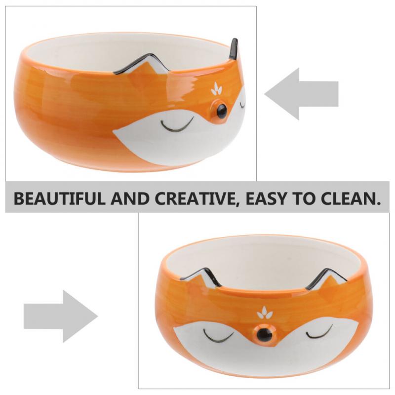 1pc Salad Bowl Soup Bowls Child Ceramics Fruit Tray Cartoon