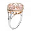 Inlaid Champagne Ring With Color Separation In 14K Rose Gold