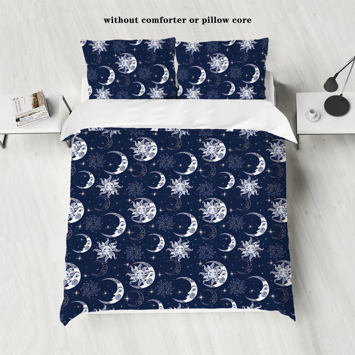 

Home Visit Three-Piece Moon Phase Four-Piece 3D Digital Printing Quilt Cover 135x200cm