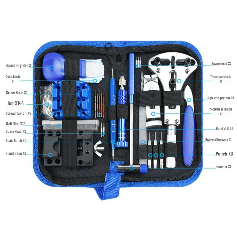 208-Piece Watch Repair Kit: Precision Tools & Case Opener for Mechanical Watches