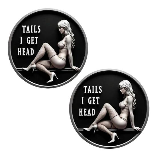 

Монета-вызов для взрослых, Нахальная монета для принятия решений, Жетон-вызов для пары, Двусторонняя монета удачи для принятия решений, Монета-подарок-прикол для вечера свиданий 2pcs