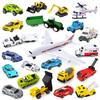 CORPER TOYS Airport Set with Miniature Construction Fire Construction and Police Perfect for Indoor Perfect Gift for and 24-Piece Cars, Vehicles,