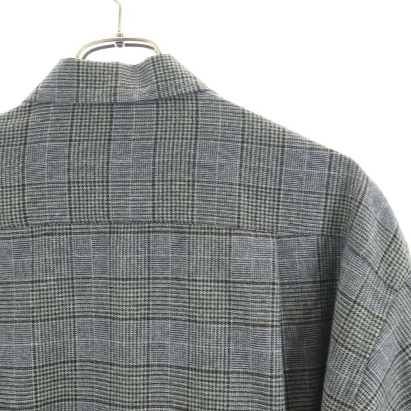 unused Johnbull Houndstooth Shirt jacket M gray Men's Used
