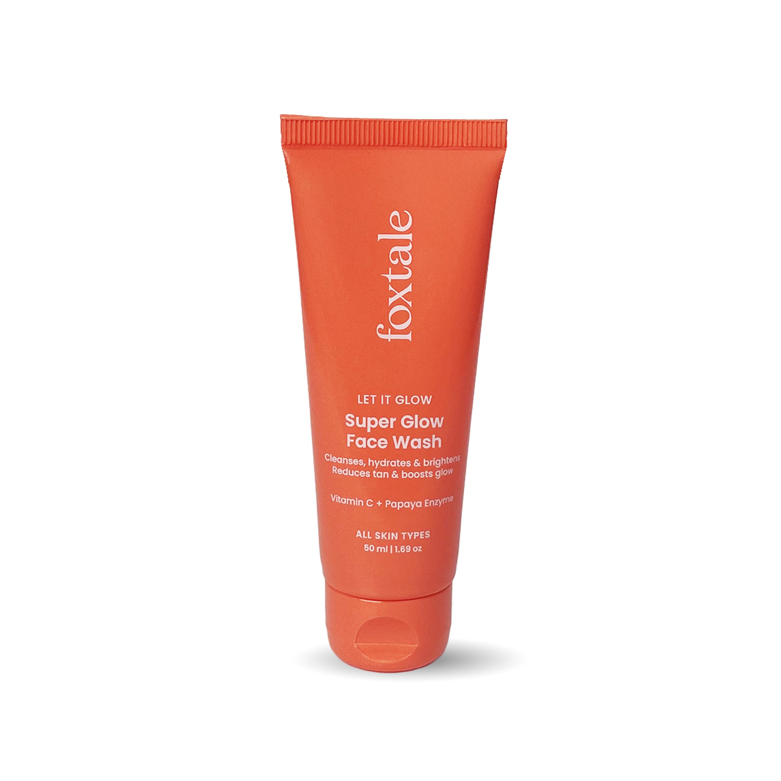 Foxtale Super Glow Detan Face Wash with Vitamin C & Papaya enzyme, Tan Removal, Brightens & Reduces Pigmentation, Gentle Exfoliation | Face Wash fo