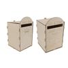 Wooden Wedding Mailbox with Lock Key Plywood Handcrafted Exquisite Vintage Wedding Post Box for Rece