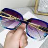 New Ladies Sunglasses Trendy Fashion Large Frame Sunshade Sunglasses Sunscreen Sunglasses Holiday Retro Eyewear