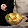 Stainless Steel Gold and Silver Salad Bowl Rice Noodles Lamian Noodles Bowl Rice Mixing Cooking Kitchen Tableware Food Container
