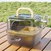 Chinchilla Cage Translucent Hamsters Travel Carry Case Large Capacity Breathable Hedgehog Pet Carrying Box With Water Bottle