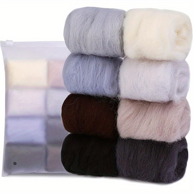 10 G DIY Wool Roving Needle Felting 8 Colors Wool Felting Fibre Handmade Material For Beginners Needle Felting Product Making