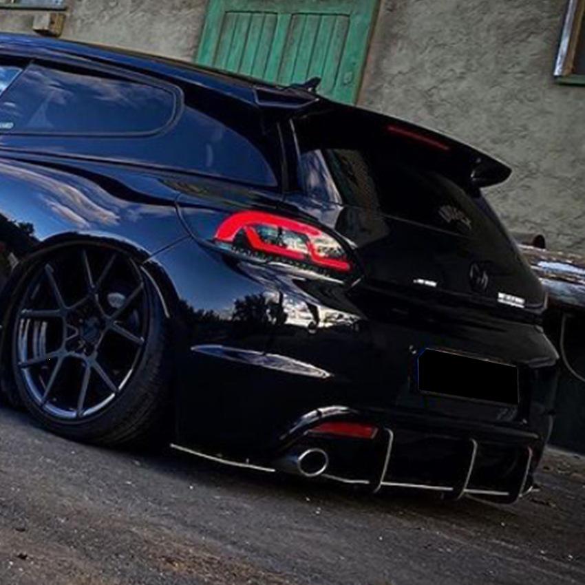 Volkswagen Scirocco R Rear Wind Diffuser Tail Lip Modification - Black