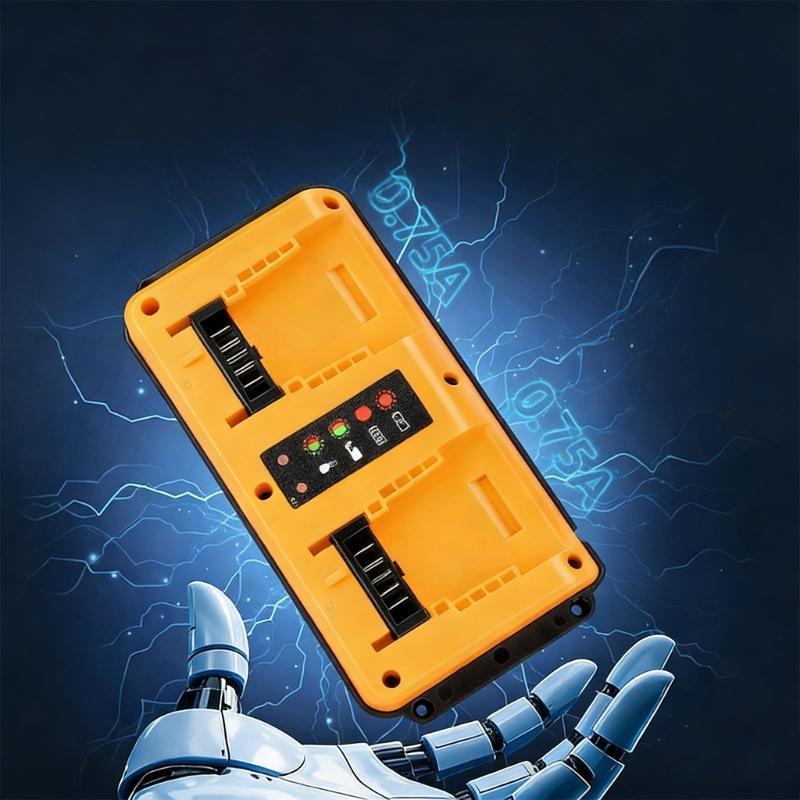 Battery Adapter Charging Solution Double Port Power Charging Base for Various Devices Waterproof Cable Small Design