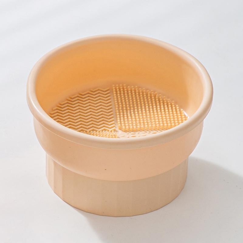 Makeup Brush Cleaning Bowl Beauty Egg Cleaning Tool Storage Set Brush Powder Puff Dry Cleaning Silicone Drying Shelf