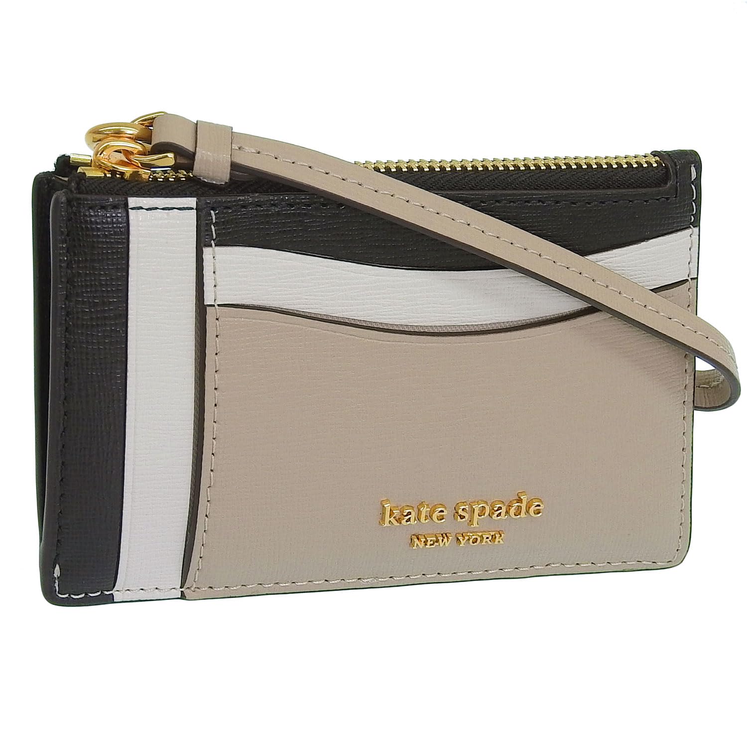 Женский кожаный картхолдер/кошелек Kate Spade, бежевый мультиколор, MORGAN COLORBLOCKED SA CN CRDCSWRSTLT K8966 200 [Б/У]