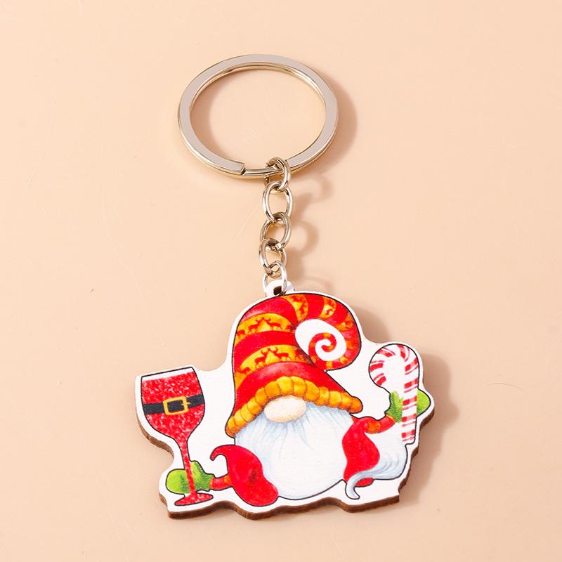 Cute Christmas Key Chain Snowman Santa Claus Key Ring Pendant for Car Key Holder Women Girls Handbag Decor DIY Jewelry Gift
