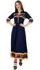 Bimba Women Blue Cotton Anarkali Kurti Classic Indian Flaired Blouse Kurta