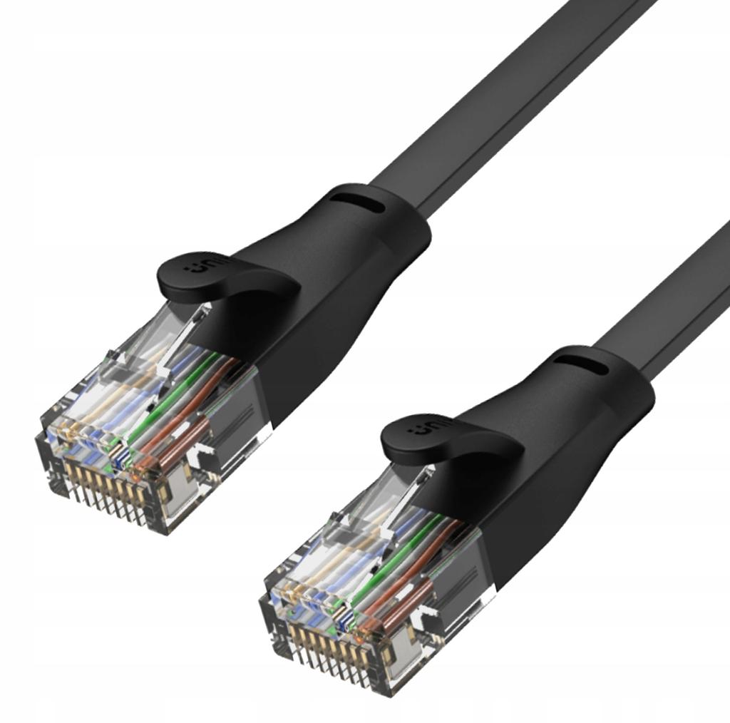 Patchcord UNITEK C1812GBK Cat.6 Płaski, UTP, RJ45, 5m