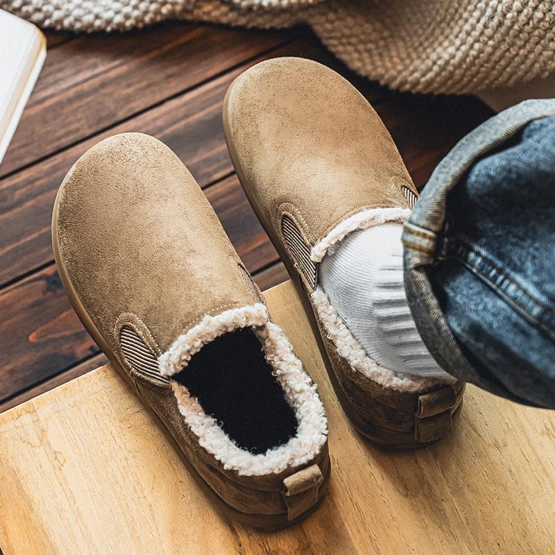 Birkenstocks winter new velvet thickened warm cotton shoes bag heel cotton drag snow boots