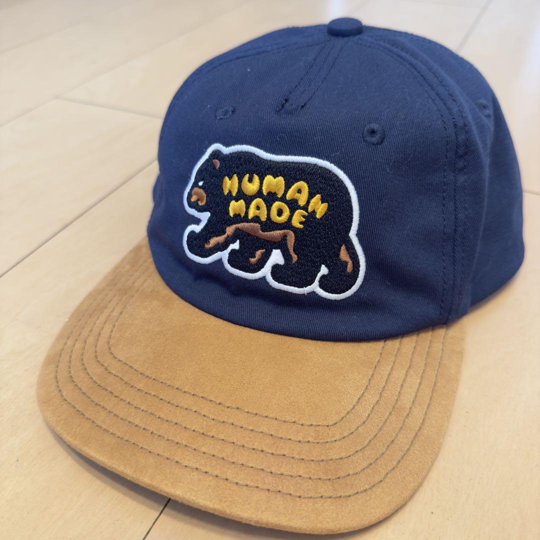 

[USED] Huge Sale! HUMAN MADE Bear Logo Cap in Navy and Camel