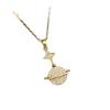 Elegant Titanium Steel Diamond Planet Necklace for Women: Clavicle Chain with Luxurious Feel, Popular Online Accessory.