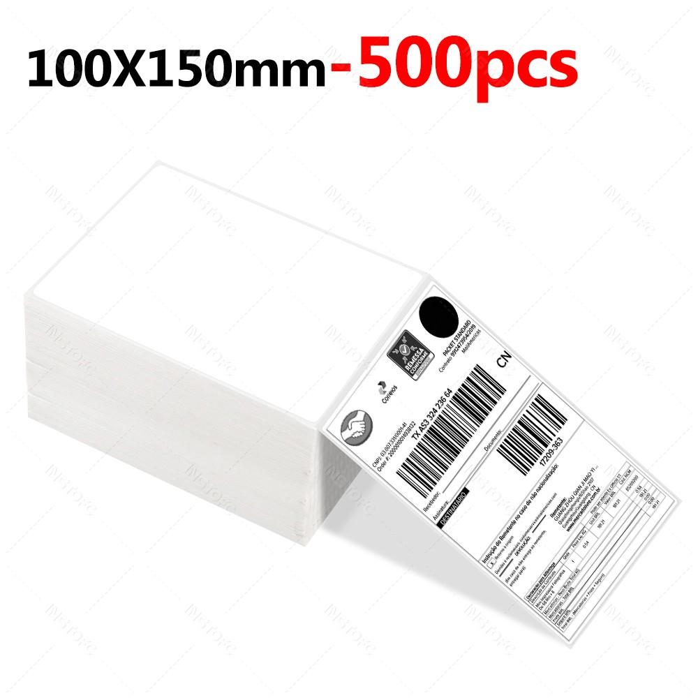 4x6 Zoll Thermodirektetiketten, 500/100 Etiketten pro Stapel, stark haftend, beständig, wasserfest, für Versandetiketten, 100x150 mm