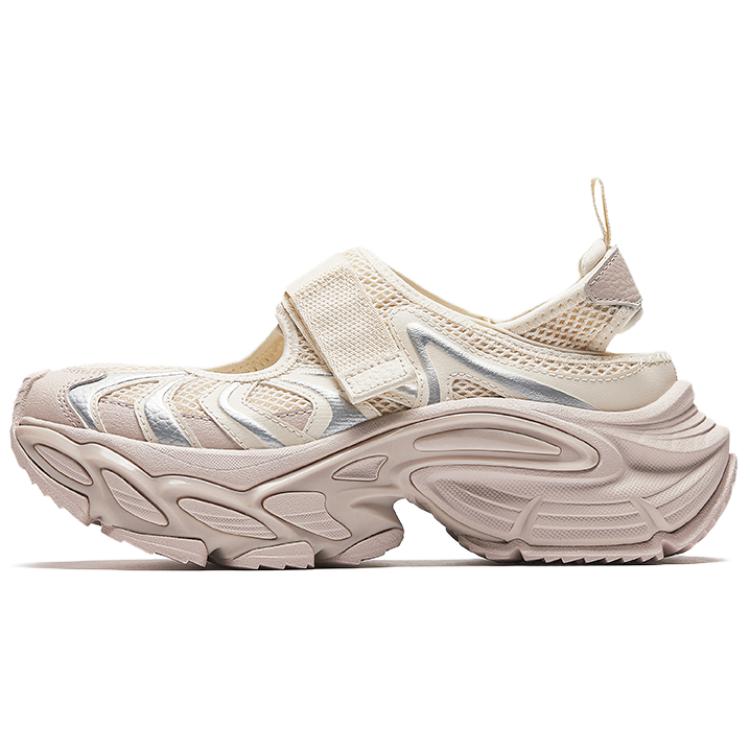Anta Star Moon Comfortable Versatile Wear-Resistant Height-Increasing Low-Top Casual Shoes Women Sneaker Pink Silver 922528501-3 39