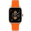 ERBORD Universal Silicone Strap 20mm, Tropic, Orange / Silver Buckle