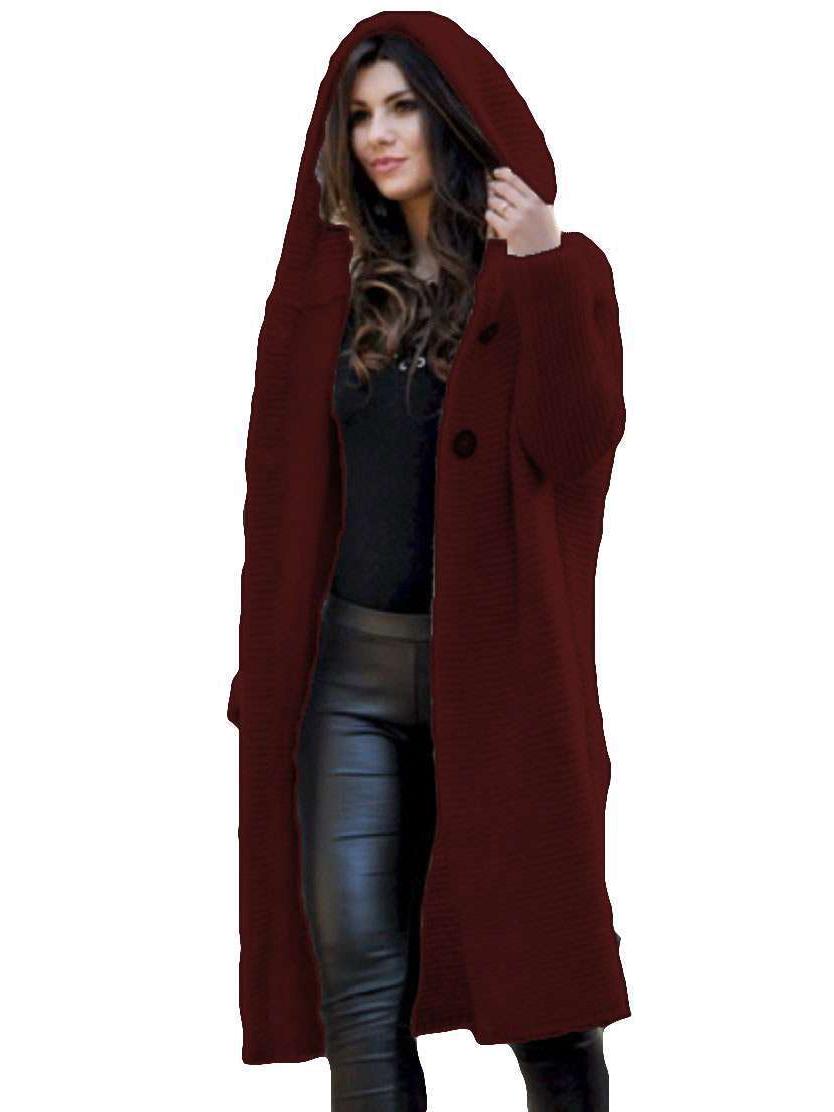 

В наличии: Женский вязаный кардиган большого размера, средней длины, горячий стиль осень/зима 2022 (W103) 5XL вино красного