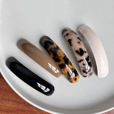 Fashion Retro Colorful Acetate Hair Clips Women Elegant Exquisite Barrettes Hair Accessories for Girl French Style Large Hairpin