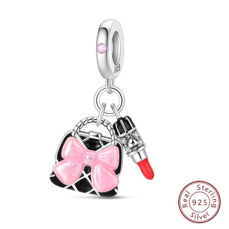 New Copper Fashion Chameleon Blue Whale Guardian Wing Drunk Angel Charms Beads Fit Diy Bracelets Original Jewelry