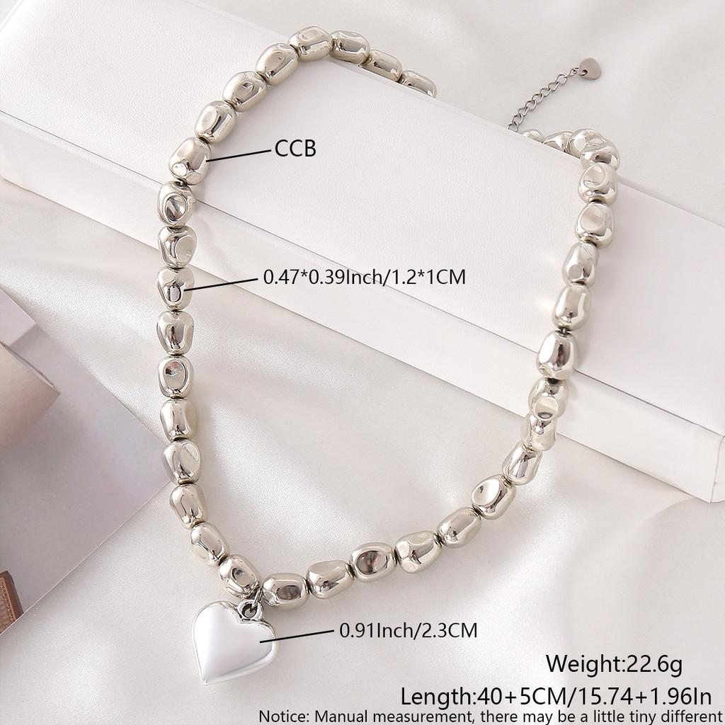 Heartshaped Bohemian Necklace With Natural Stone Beads For Womens Fashion Accessories