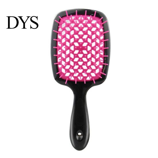 Ergonomic Grip Hair Brush Detangling Hollow Handle Scalp Massage Women Girls Wet Mesh Design Dry Long Curly Fluffy Styling Comb Hairdressing Tool And