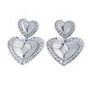European & American Fresh Style Heart Lace Earrings - High-End Fashion, Light Luxury, Versatile Pair