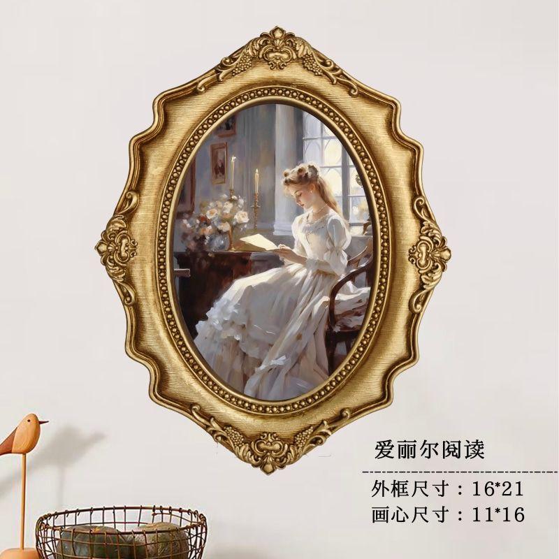 Европейский винтажный состаренный смоляной фоторамка настенный креативный кулон гостиная прихожая украшение фоторамка подарок Picture size 11X16CM