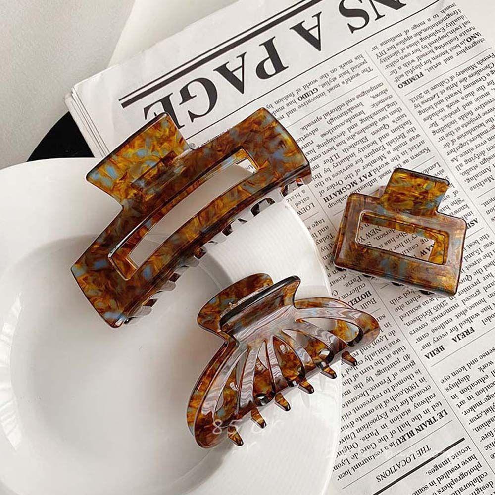 

Заколка для волос с принтом в корейском стиле, зажим для волос из ацетата, заколка для волос с леопардовым принтом, женские аксессуары для волос