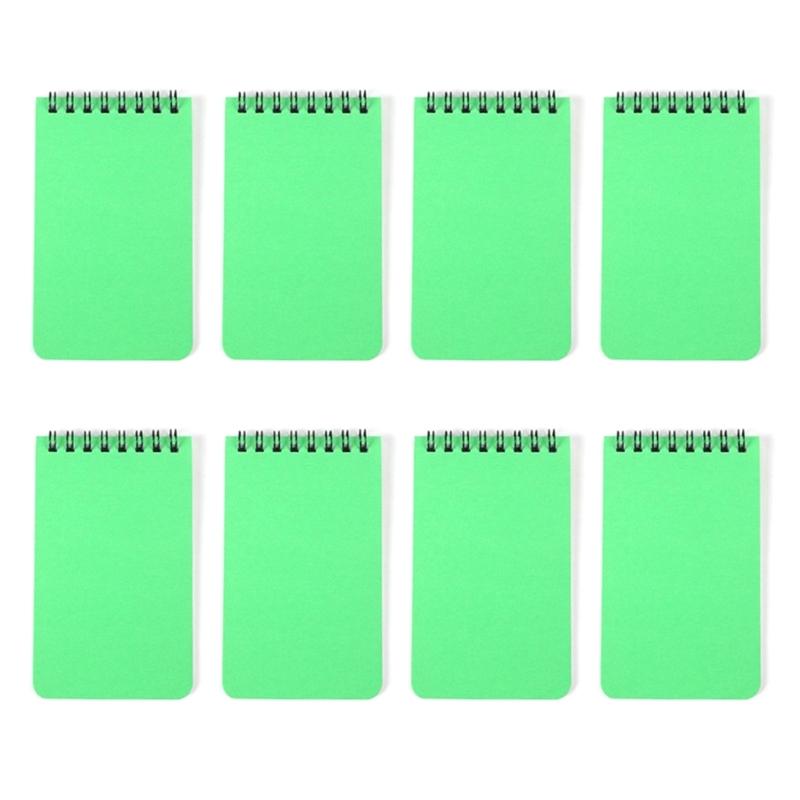 8Pcs Twin-Wire Binding Notepads 80 Sheet Unlined Pocket Notepads Wirebound Writing Pad Small Notebook for Writing