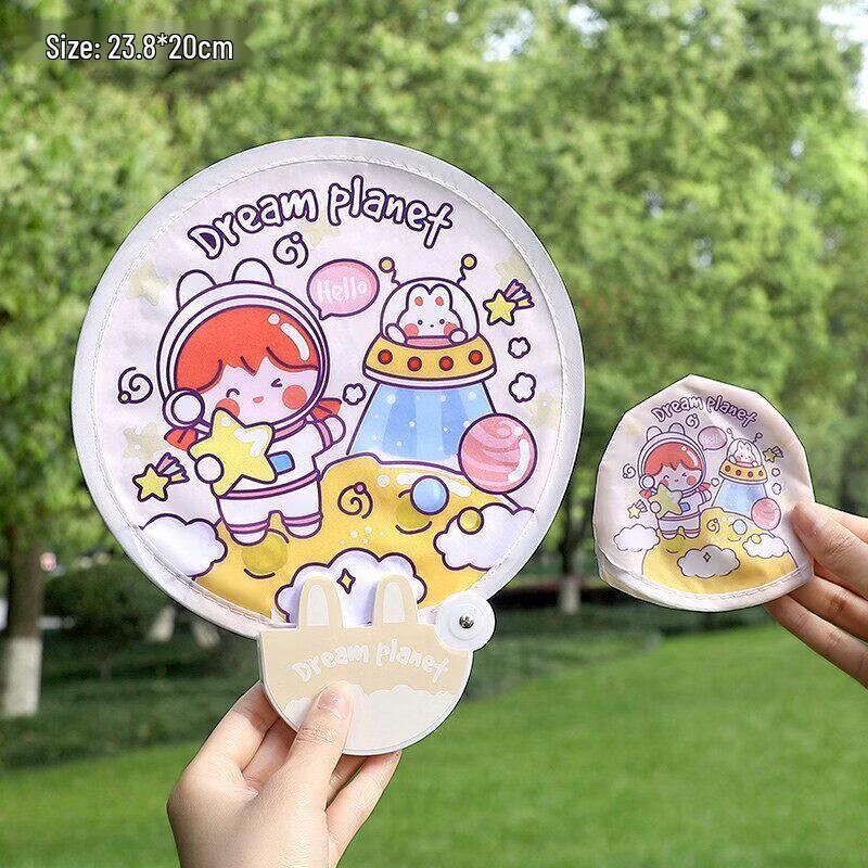 LIEI Children s Portable Cloth Folding Fan