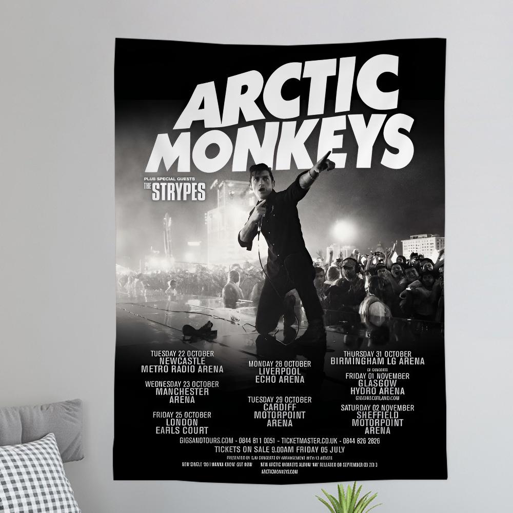 AArctic MMonkeys Rock Band Music Colorful Tapestry Wall Hanging Bohemian Wall Tapestries Mandala Wall Hanging Sheets