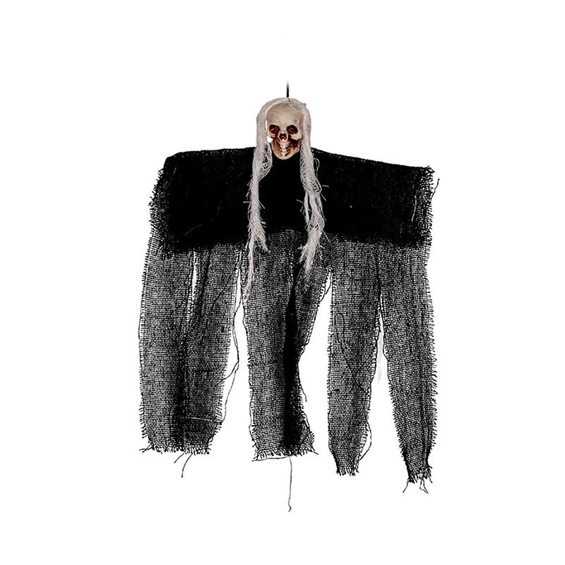 Halloween Creepy Skeleton Face Hanging Ghost Pendant Horror Skull Ghost Prop Party Supplies Haunted House Indoor Outdoor Decor