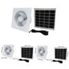 Round Boosted Impeller Fan White Solar Exhaust Fan Durable Solar Panel Fan  Cooling