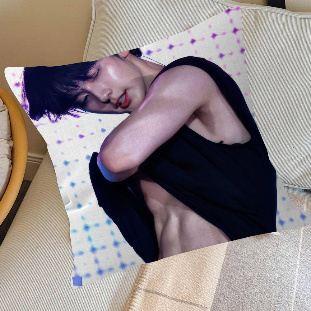 Kpop Group TxT Soobin   Office Cushion Pillowcase Car Cushion Cover45X45CM Lumbar Pillowcase Sofa Pillowcover