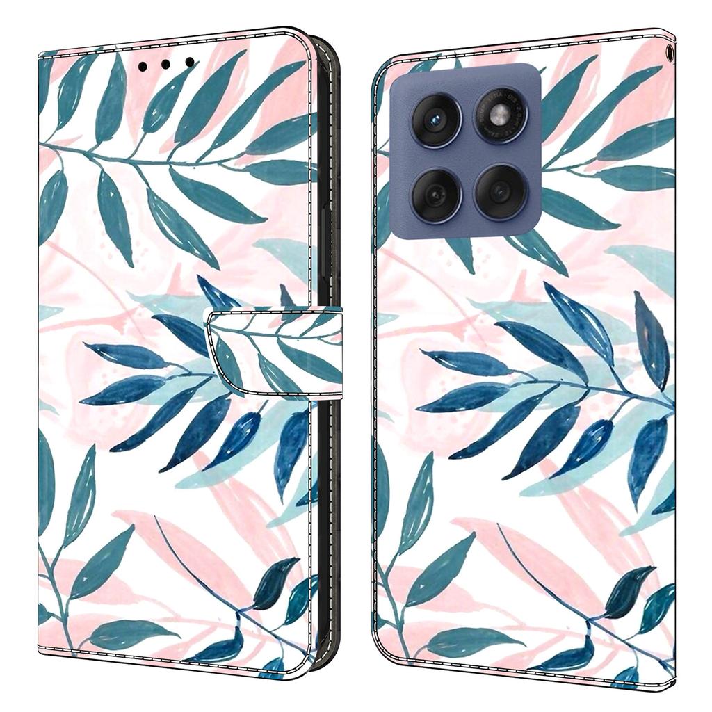 Pro Motorola Edge 60 Fusion 5G/Edge 60 5G Pouzdro Peněženka Stojan Vzorový Tisk PU Kůže Vyklápěcí Kryt na Telefon