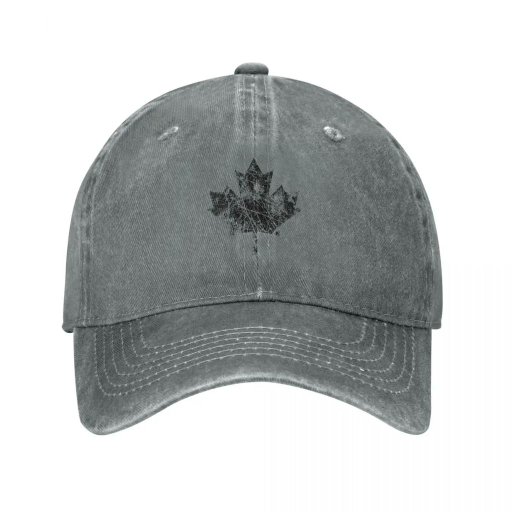 Canadian Maple Leaf Grunge Distressed Style Baseball Cap Golf Birthday Horse Hat Cosplay Baseball For Unisex Womens