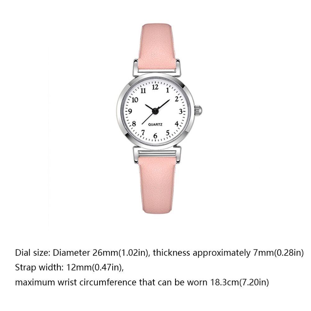 PU Leather Strap Women Watch Round Dial Ladies Wristwatches New Quartz Watch Gifts
