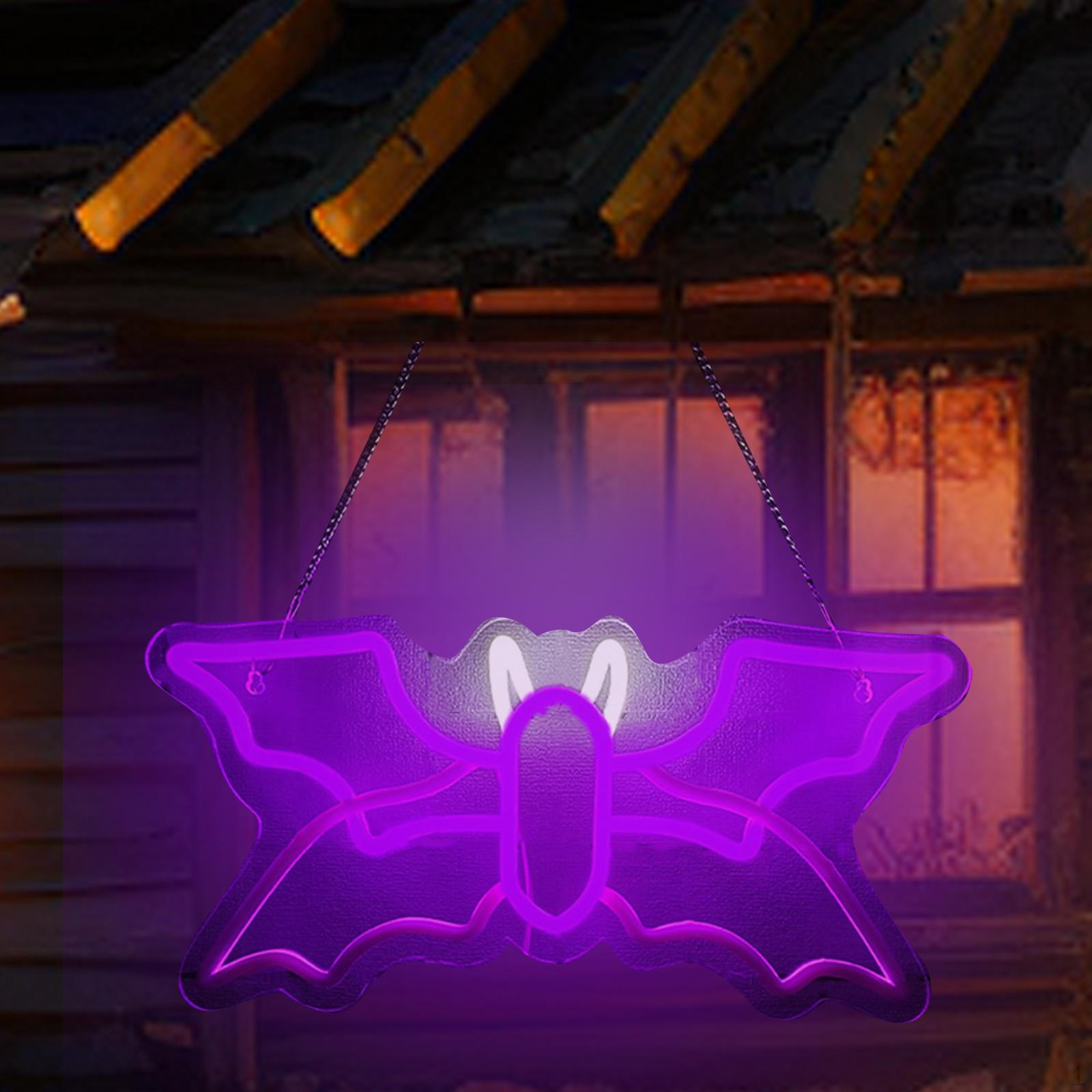 

Shaped Neon Sign Halloween Decoration LED Night Light Easy to Install Ambient Lighting for Club