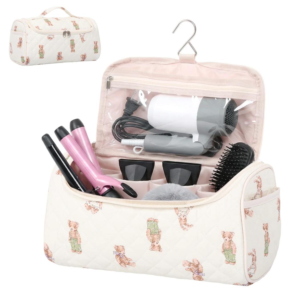 Portable Hair Dryer Storage Bag Dustproof Travel Case Multi-Pocket Dustproof Curling iron Organizer Pouch
