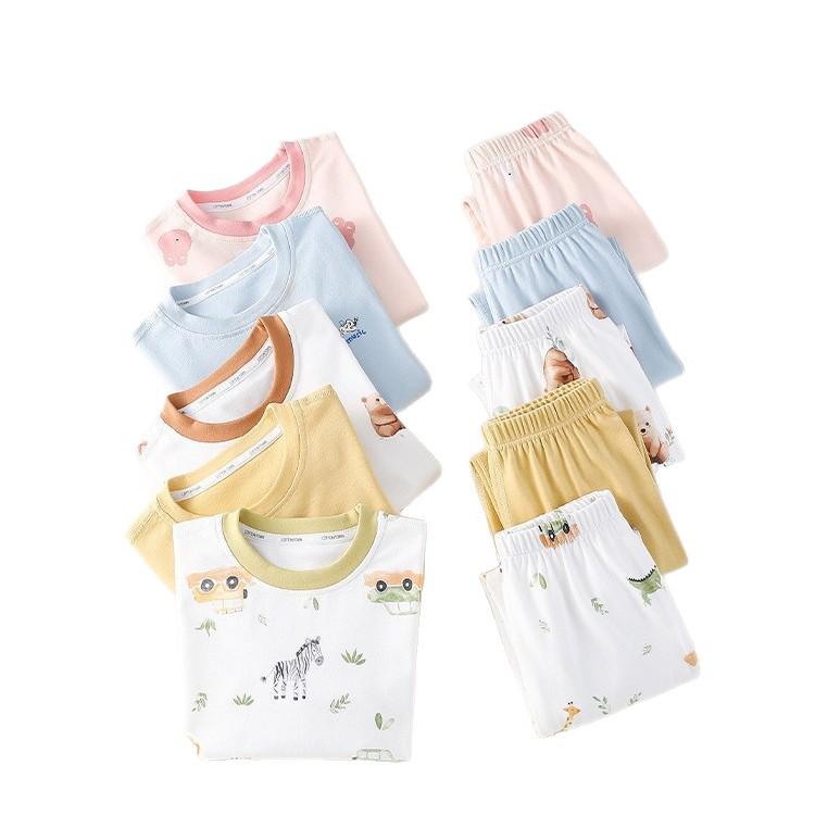100% Cotton Hall Kids' Pure Cotton Pajama Set: Antibacterial, Anti-Pilling Children's Homewear