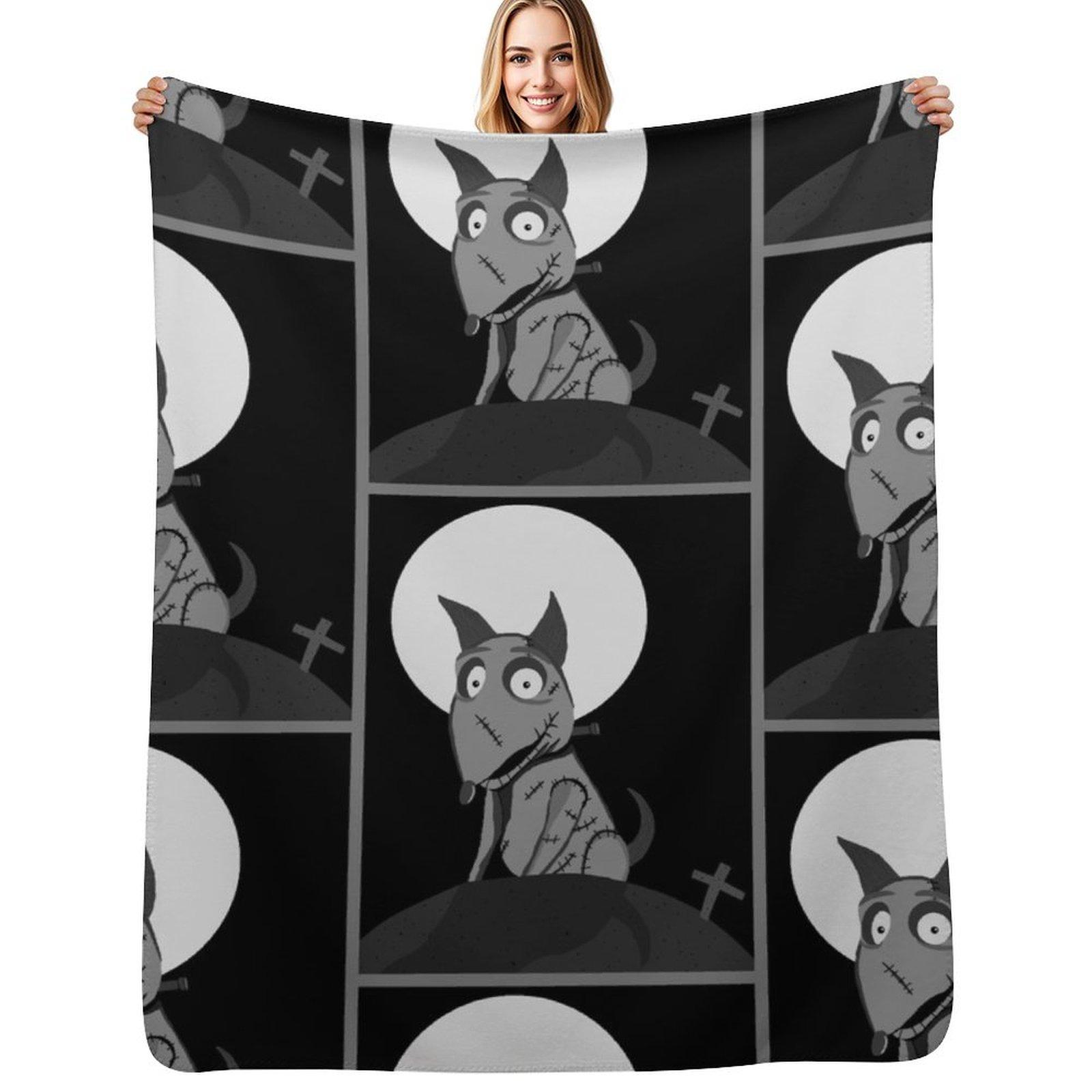

frankenweenie sparky in the moonlight Throw Blanket Mens Soft Warm Throw Blanket for Couch 102x76cm(40x30in)
