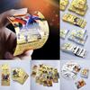Gold Metal Cards Energy Card Charizard Pikachu Collection Battle Card
