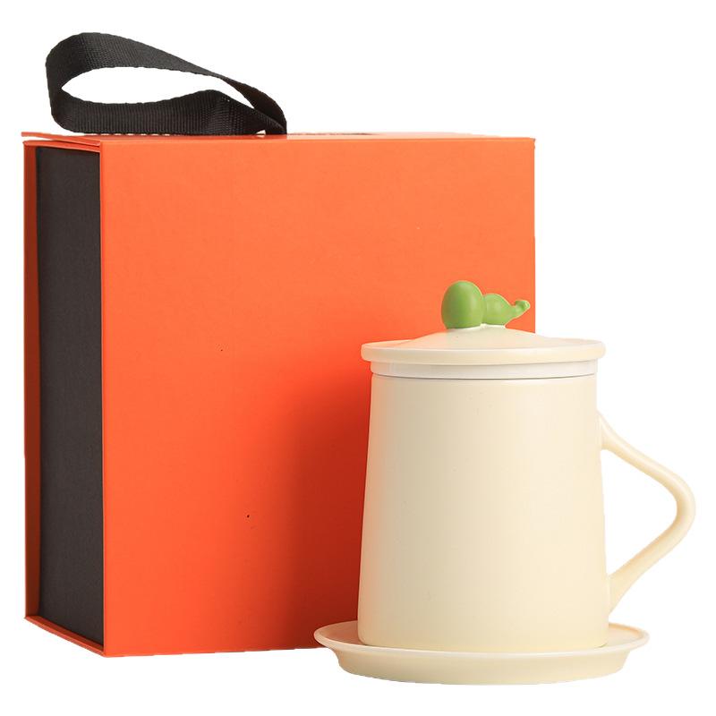 Керамическая чашка для чая, чашка-сепаратор для чая, высокая ценность, личная креативная офисная кружка для чаепития для дам 380ml